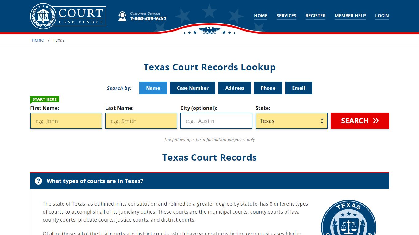 Texas Court Records Lookup - TX Court Case Search